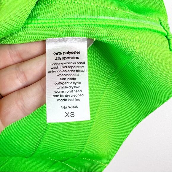 NWT Susana Monaco Bandage Tube Strapless Mini Dress XS Green Zing - Picture 7 of 8